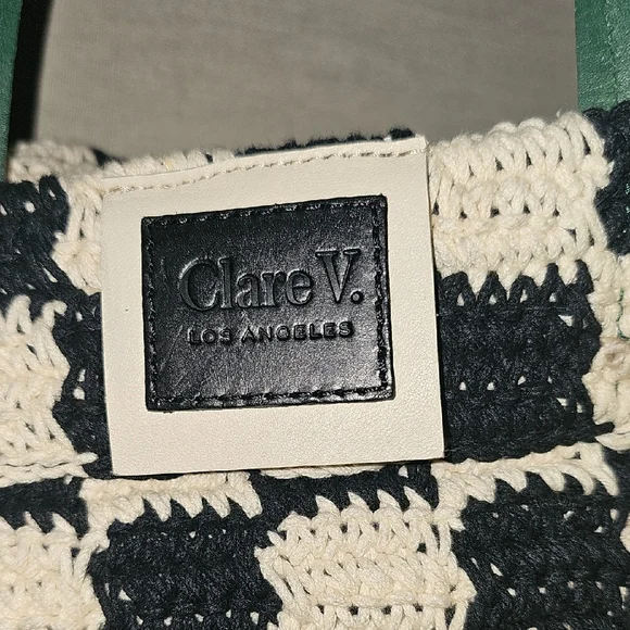 Black and White Checkered Women Bag - Picture 6 of 6